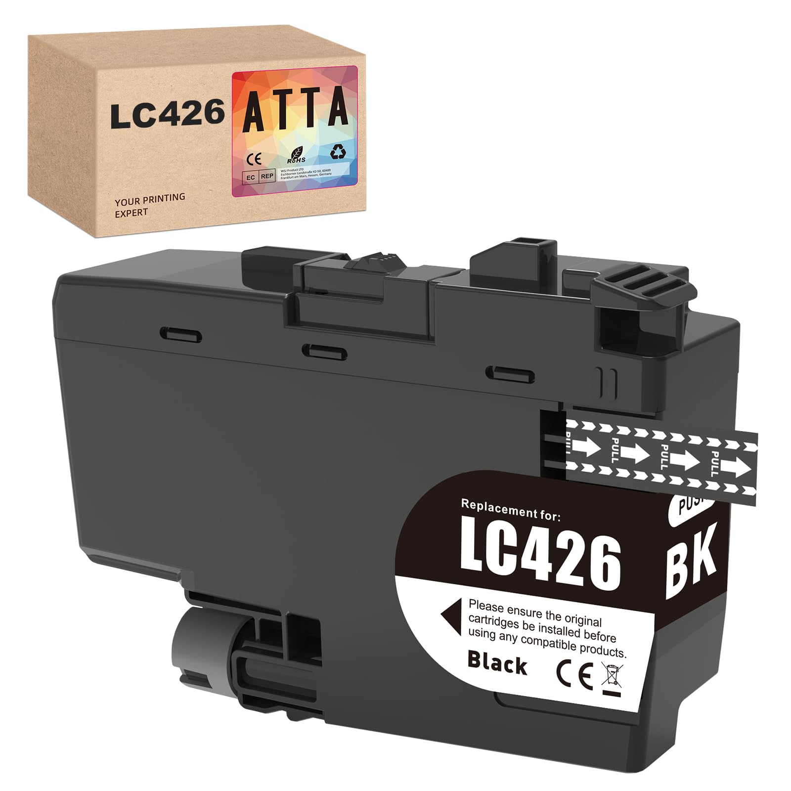 ATTA LC-426 Black Ink Cartridges Compatible with Brother LC-426XLBK LC-426Val Ink Cartridges for Brother MFC-J4335DW,MFC-J4340DW,MFC-J4535DW,MFC-J4540DW Printer (1 BLACK