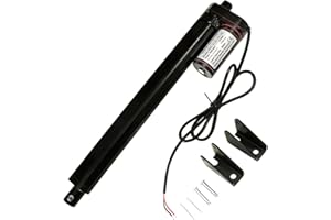 DUPDMKIN Linear Actuator 12V DC with Mounting Brackets 900N(225lbs) Electric Linear Actuator for Home Automation, Outdoor, Agriculture and Industrial Equipment (12"/300MM, 900N)