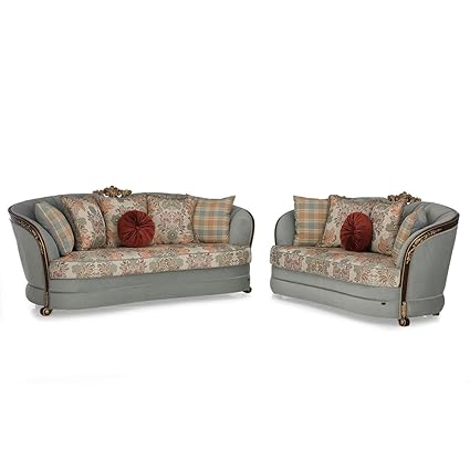 Durian Vintage and Imperial Cadence Fabric Sofa Set (Multicolour)
