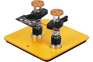 NOEVSBIG Magnetic Helping Hands Clamp Metal, Adjustable Third Hand Soldering Holder Stand For Small Electronics, Hobby DIY, Craft, PCB Repair, Precise Work, Exclusive Dual-Head Ultra-Grip