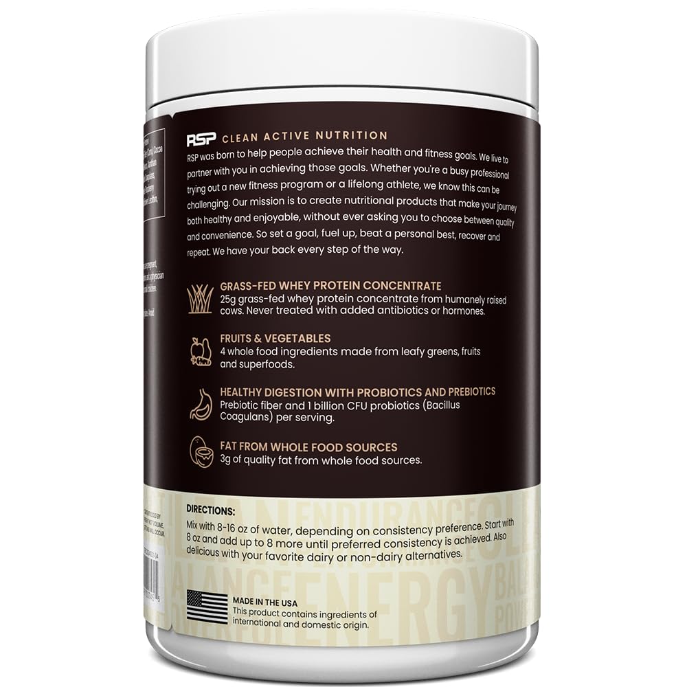 TrueFit Gut Healthy Protein Powder, Grass-Fed Whey Meal Replacement Shake with Prebiotics, Probiotics, & Organic Superfoods, Keto Friendly, Gluten Free