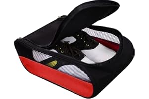 Scott Edward Portable Golf Shoe Bag Outdoor Travel Zippered Waterproof&Breathable Carrier Bags for Men and Women