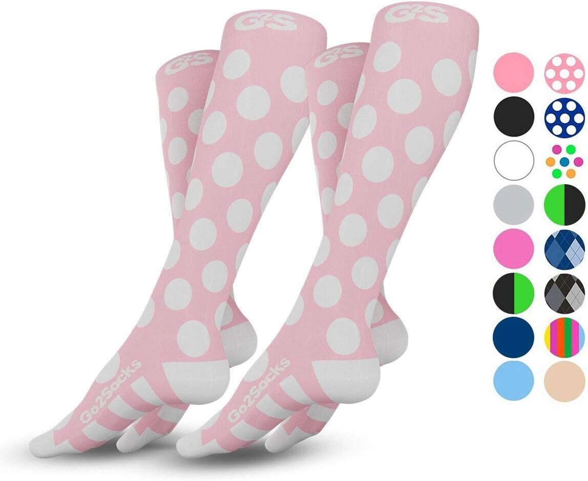Go2Socks Compression Socks for Men Women Nurses Runners 20-30mmHg Medical Stocking Athletic