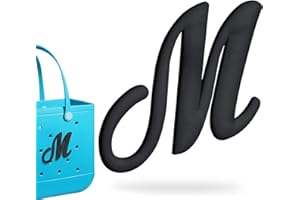 Fannoday Letter Charms, Black Shoe Single Letter DIY Decoration Charms for Bogg Bag, Alphabet Accessories for Beach Bag with Boys and Girls Women Teens Adults Party Gift Favors