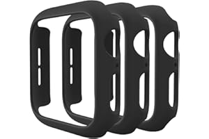 IEOVIEE 3 Pack Compatible for Apple Watch Case 40mm Series 6 Series 5 Series 4 / SE, Hard PC Bumper Case Protective Cover Frame [NO Screen Film] Compatible for iWatch Accessories 40mm, Black/Black/Black