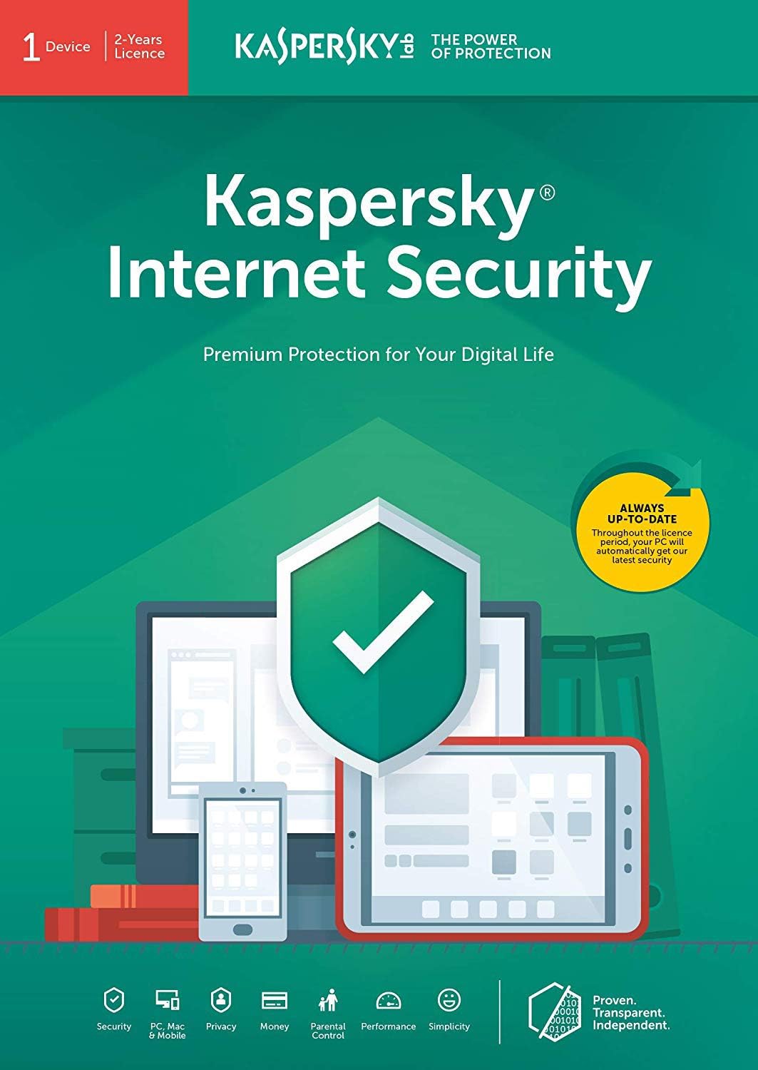 Kaspersky Internet Security 2020 | 1 Device | 2 Years | PC/Mac/Android | Activation Key Card by Post