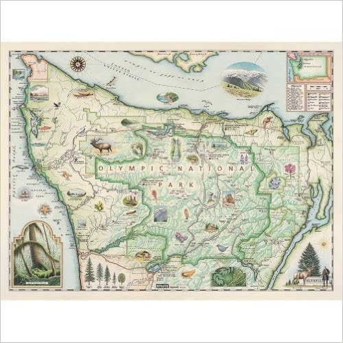 Olympic National Park Wilderness Map Olympic National Park Hand-Drawn Map Poster - Authentic 18X24 Inch  Vintage-Style Wall Art - Lithographic Print With Soy-Based Inks - Unique  Gift For History Buffs, Travelers, Teachers, Or Home Decor - All-Ages -