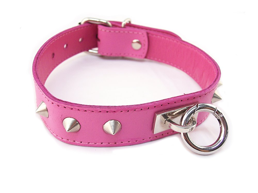 Rouge Garments One Size Pink O Ring Studded Collar