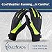 TrailHeads Running Gloves | Lightweight Gloves with Touchscreen Fingers - Black/hi-vis (Medium)