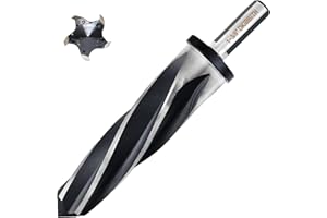 DKIBBITH 1-3/8" Bridge Construction Reamer Drill Bit, M2 HSS Taper Chucking Reamer for Steel Alloy Metal Wood Plastic, 1/2" N