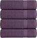 Utopia Towels 4 Piece Premium Hand Towels Set, 16 by 28 inches, 100% Ring Spun Cotton, Lightweight and Highly Absorbent Towels for Bathroom, Travel, Camp, Hotel, and Spa, Plum