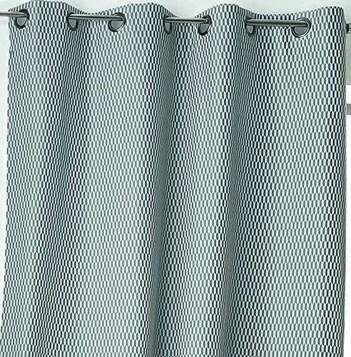 Linder Polyester Eyelet Curtain with 8 Eyelets Grey, polyester, gray, 145 x 240 cm