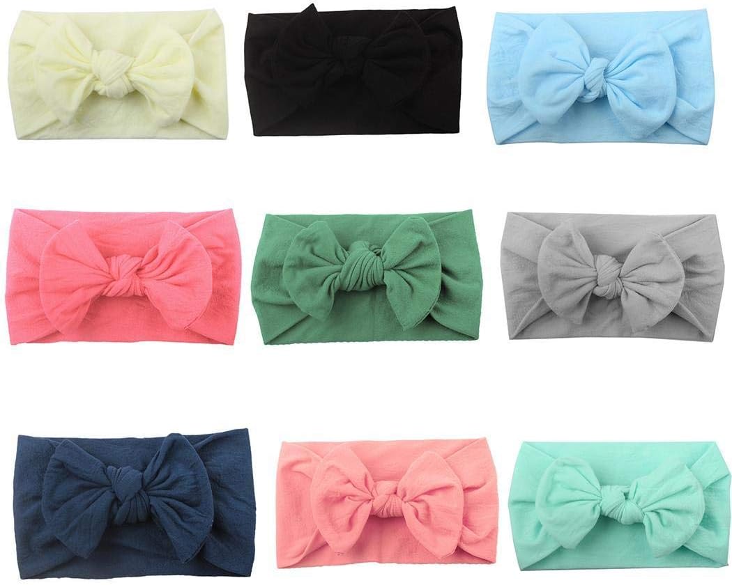 GuGio Super Stretchy Knot Cloth Baby Headbands For Newborn Baby Girls Infant Toddlers Kids （1 pc)