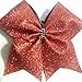CHEER BOW - JUST DO IT ! Black Glitter Cheerleading Bow with white glitter lettering - Custom & Team cheer bows by request ...check out the other colors available by request