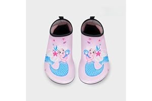 Kids Water Shoes Toddler Boys Girls Swim Water Shoes Non-Slip Quick Dry Beach Shoes(Pink)