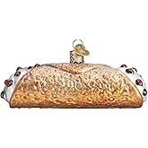 Old World Christmas Cannoli Glass Blown Ornament for Christmas Tree, Handcrafted Holiday Decoration, Dessert Collection