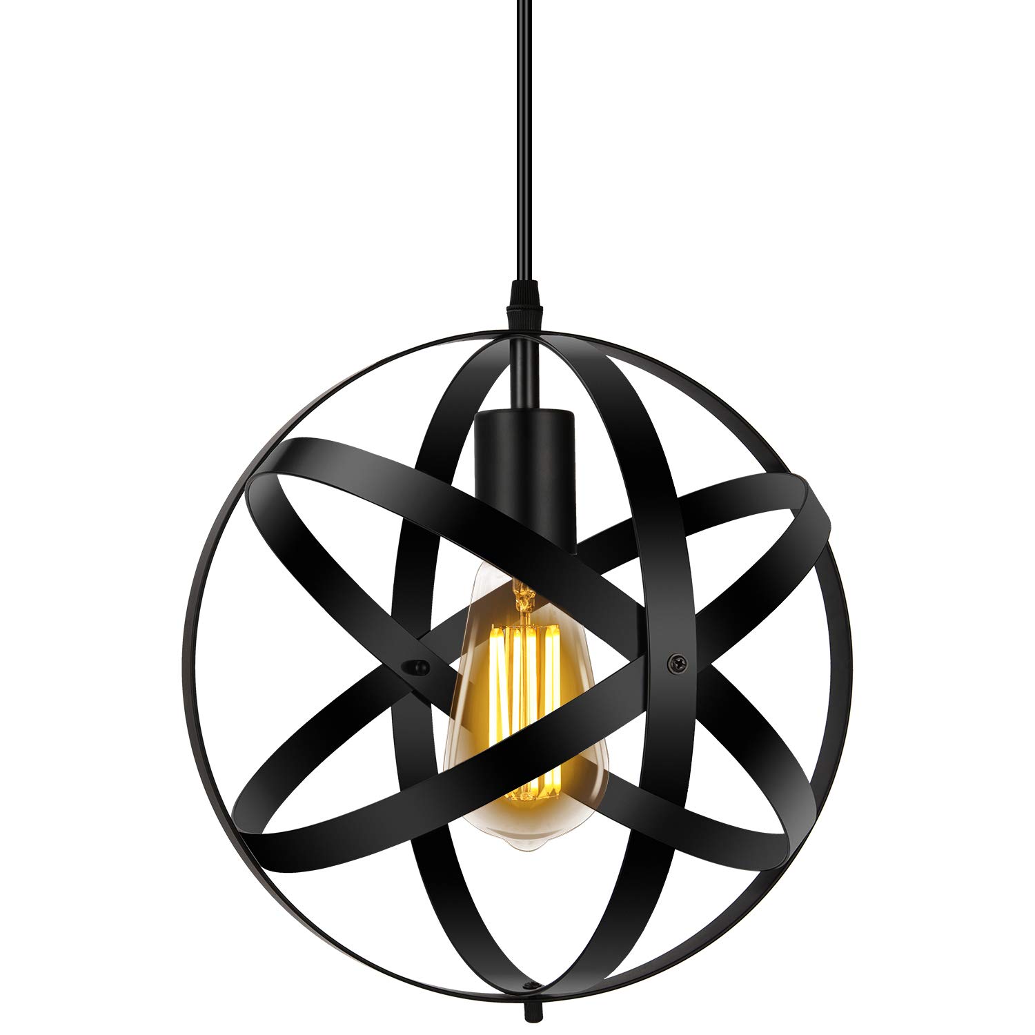Buy Industrial Pendant Light, Metal Spherical Changeable Hanging Light