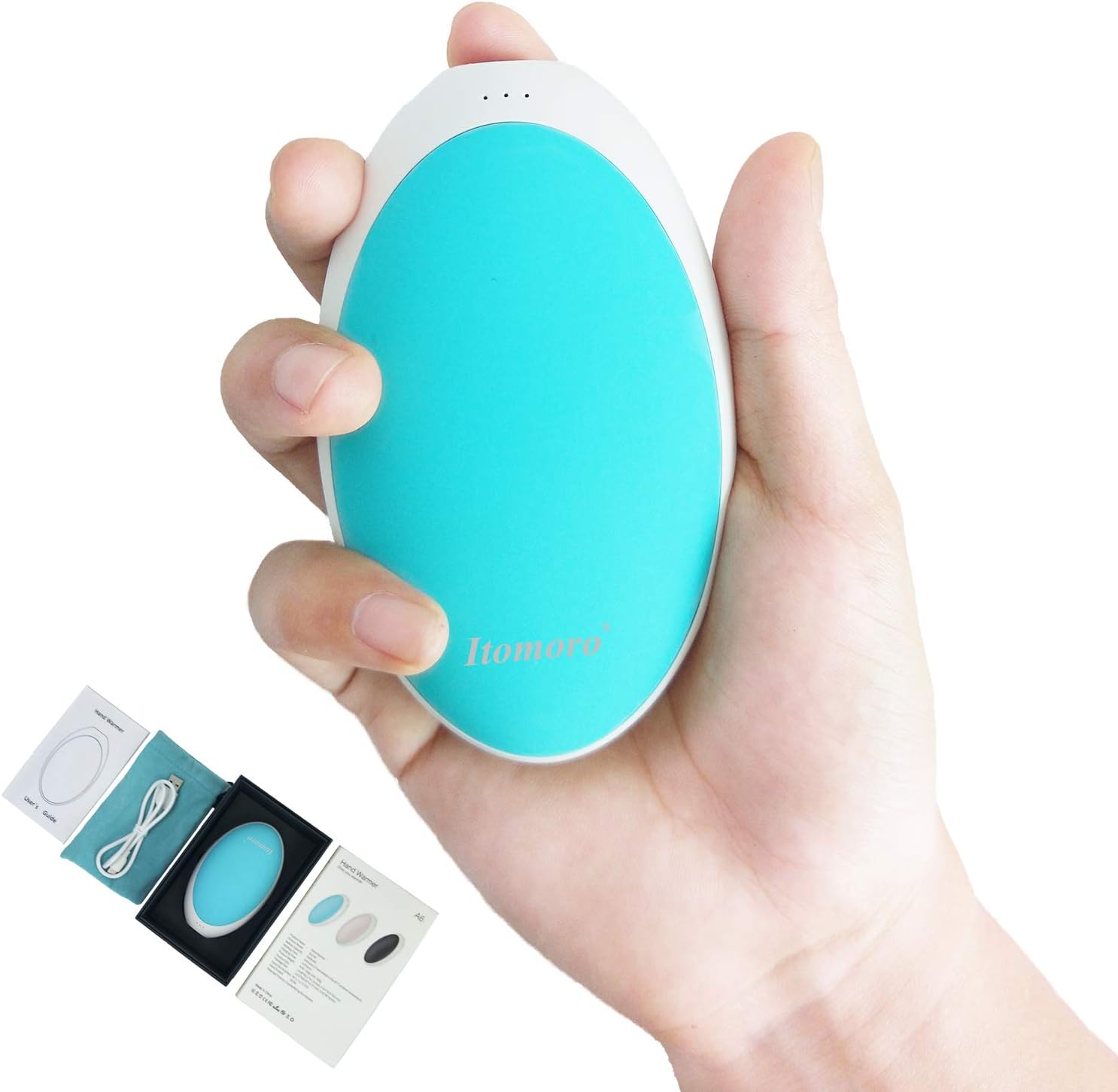 Itomoro Hand Warmer,5200mAh USB Electric Portable Power Bank,Rechargeable,Double