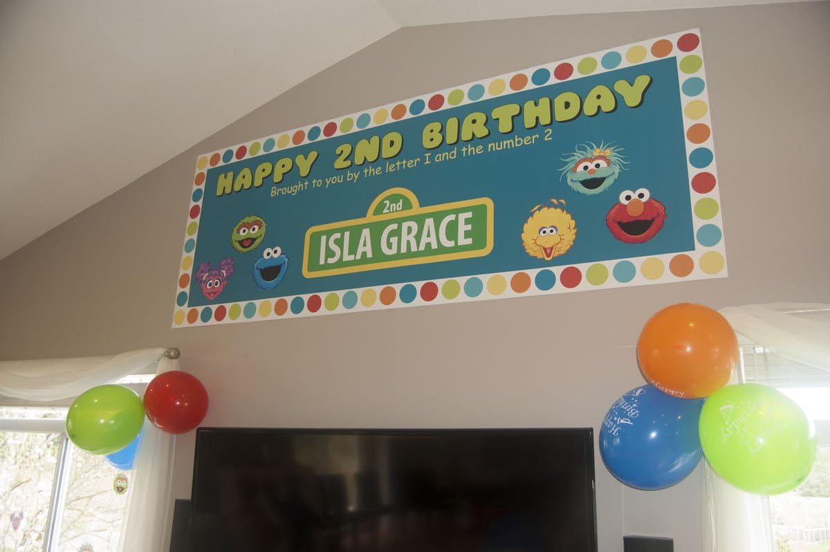 Sesame Street Personalized Birthday Banner