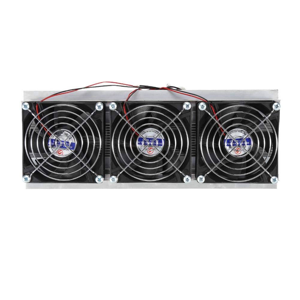 Oumefar Three Semiconductor Refrigeration Thermoelectric Peltier Air Cooling Device Refrigeration Cooling System for Plate Cooling Pet Bed Cooling