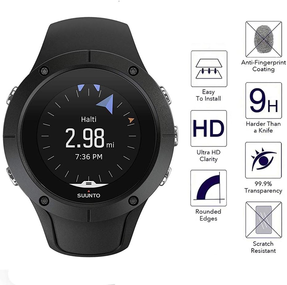 Youniker 3 Pack Suunto Spartan Trainer Wrist HR Screen Protector Tempered Glass - Image 3