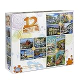 12 Puzzles in 1 Box Family Puzzle Pack (Various Artists) Lighthouse, Ships, Boats, Sail Boats, Ocean, Sea Ports, Docks, Nautical