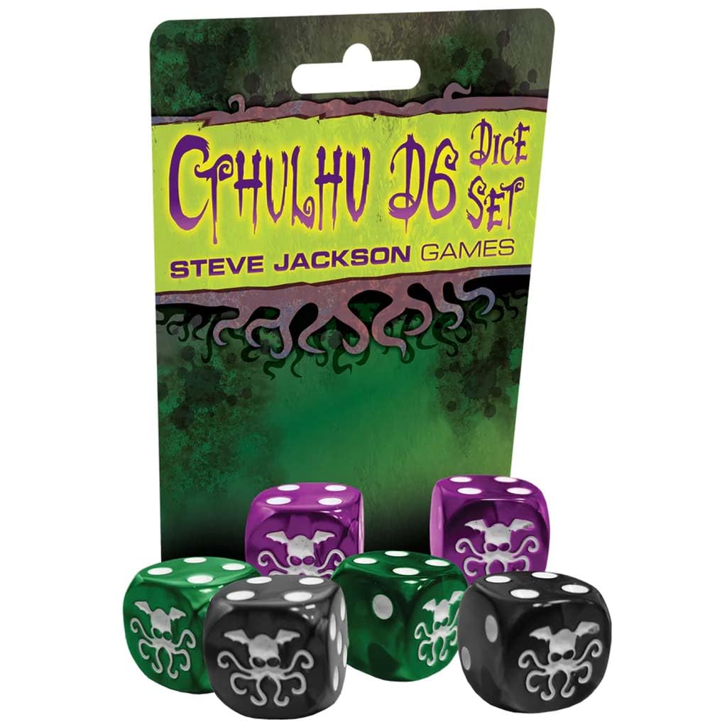 Cthulhu D6 Dice Set | Custom Dice, Perfect for use with Steve Jackson Games, DND, RPGs, Tabletop Games, and Role-Playing Adventures