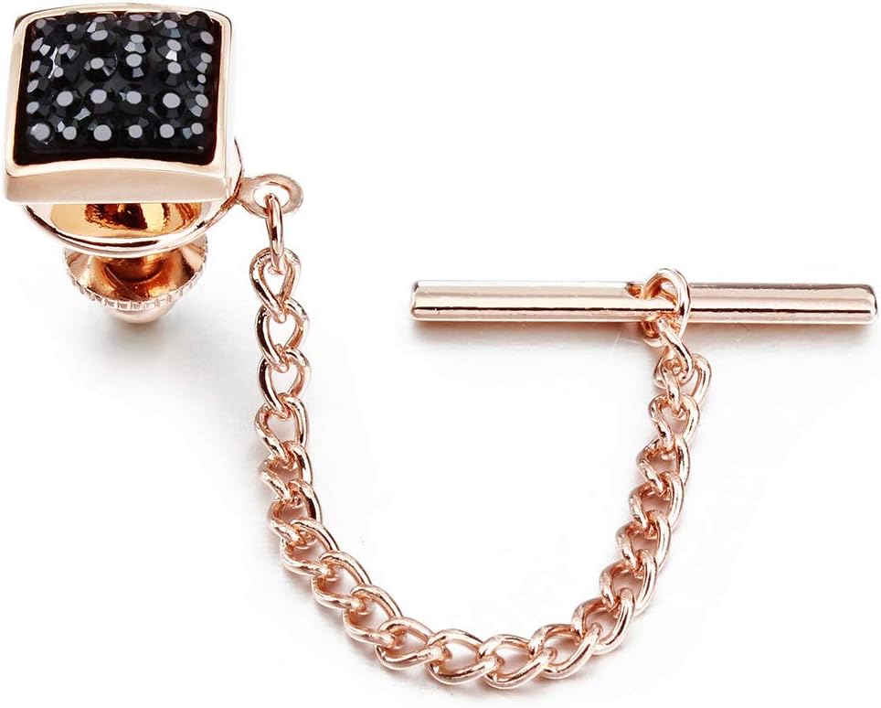 Shinny Tie Tack Clip for Men Square Tie Pins- Necktie Tie Pin Best Gifts for Wedding Business Formal Evebt