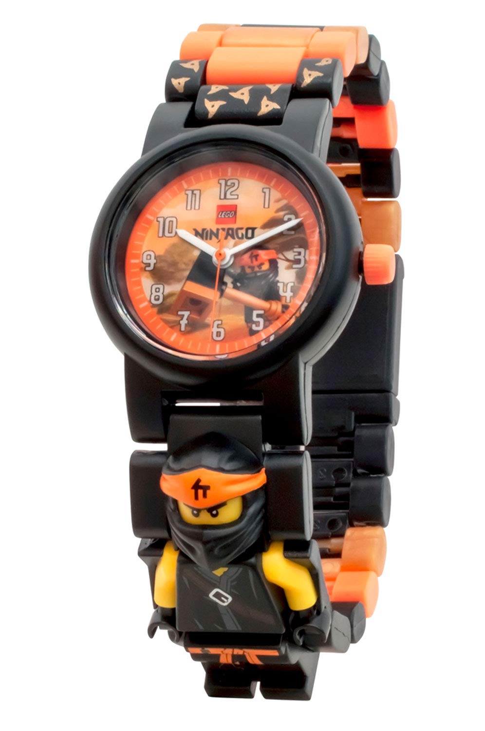 ClicTime Boys' LEGO Ninjago Analog Quartz Watch with Plastic Strap, Black, 18 (Model: 8021728)