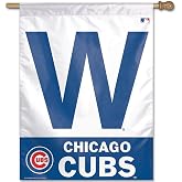 MLB Chicago Cubs 27-by-37-Inch Vertical Flag-W Logo