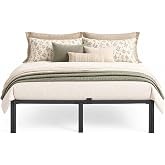 Queen Bed Frame,18 Inch 3500LBS Heavy Duty Mattress Frame Metal Platform | Headboard Compatible, No Box Spring Needed, Mattress Retainer, Round Corner Legs, Under-bed Storage, Easy Set-up,For Bedroom