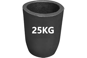 LSMIITTH 25KG Clay Graphite Crucible for Metal Melting Casting Crucible Refining Aluminum Silver Copper Brass Gold - #25 Cruc