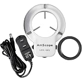 AmScope LED-56S 56 LED Microscope Ring Light with Dimmer | Consistent shadow-reduced LED lighting enhances specimen visibility for microscopy, inspection and laboratory workflows