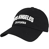 E BY ELIDAN Los Angeles California Cotton Baseball Cap Adjustable Metal Buckle Unstructured Low-Profile Hat