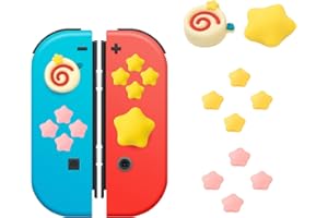 NANANINO Kirby Thumb Grips for Nintendo Switch, Cute Switch OLED Button Caps Set
