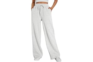 Trendy Queen Womens Wide Leg Fleece Lined Sweatpants Winter Baggy Lounge Travel Pants Fashion Outfits 2025 Joggers Clothes