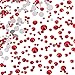 WILLBOND 1440 Pieces Mixed Sizes Flat Back Rhinestones Glass Round Crystals Nail Art Stones 1.5 mm - 6 mm, 6 Sizes (1.5 mm, 2 mm, 2.5 mm, 3 mm, 4.5 mm, 6 mm) (Red)