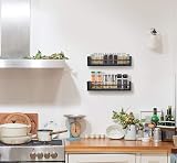EasyPAG Pack of 4 Wood Nursery Floating Shelves Wall Mounted Spice Rack view 7