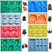 Gooj- Set Of 8 Star Wars Themed Silicone Molds, Now With Yoda and BB-8 Mold, For Desserts, Candles & Ice Cubes-Premium FDA Approved Silicone