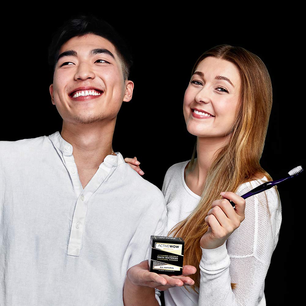 Active Wow Teeth Whitening Charcoal Powder Natural : Beauty