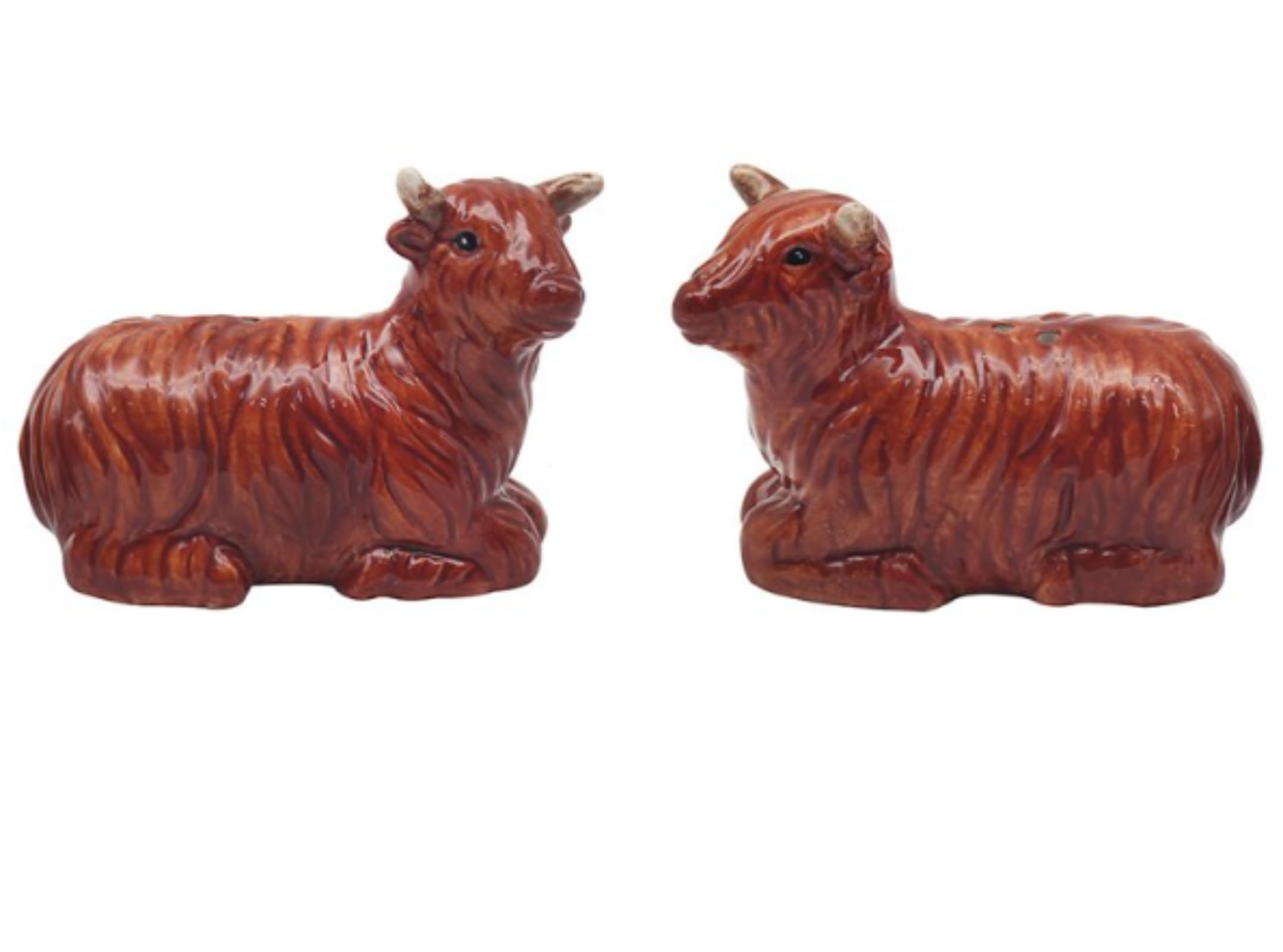 Lesser & Pavey Salt & Pepper Set for All Types of Kitchen | Ceramic Salt & Pepper Shaker Set | Lovely Salt & Pepper Pots | Salt Shaker & Pepper Shaker Suitable for Home (Highland Cow)