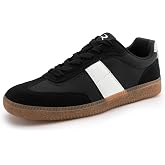 Rihero Men's Fashion Sneakers Comfortable Tennis Walking Shoes Lace-Up Non Slip Casual Sneakers