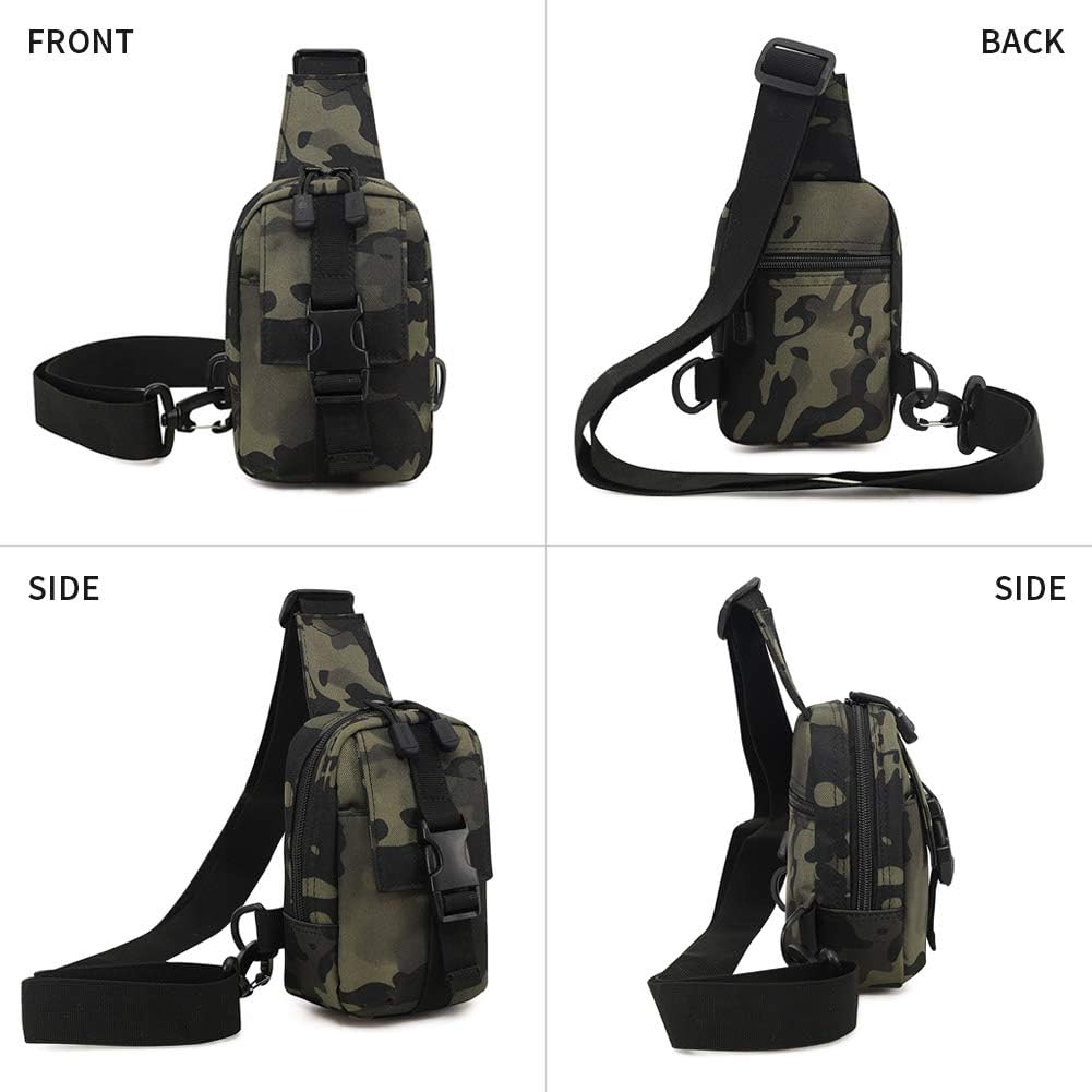 Huntvp Mini Tactical Chest Sling Bag Molle Shoulder Bag Crossbody Bag for Daily Use Outdoors - Image 3