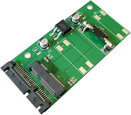 Kalea Informatique Adapter Msata Auf Sata 2 0 Fur Festplatte Ssd Pcie Typ Msata Mit Clip Befestigung Fur Das Ssd Amazon De Computer Zubehor