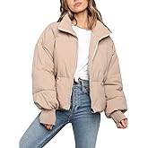 Gihuo Women’s Winter Cropped Puffer Jacket Coat Short Warm Quilted Jacket 2026