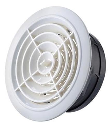 75mm Round White Ceiling Air Vent Register Diffuser Ducted Heater