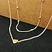 Wowanoo Multilayer Choker Necklace Set Double Layers Heart Chain Necklace for Women