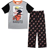 Bioworld Naruto Shippuden Hidden Leaf Youth Boys Pajama Pants & Shirt Set