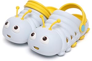 TREEPERI Baby Caterpillar Clogs Boys Girls Cute Sandals Little Kids Light Slip on Shoes Toddler Summer Beach Water Slippers