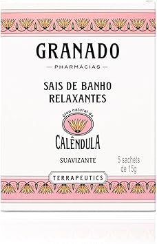 Granado - Sais de Banho Terrapeutics Calêndula, 5 Sachets de 15 g, Rosa Claro